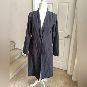 Eileen Fisher Black Shawl Collar Trench Coat S